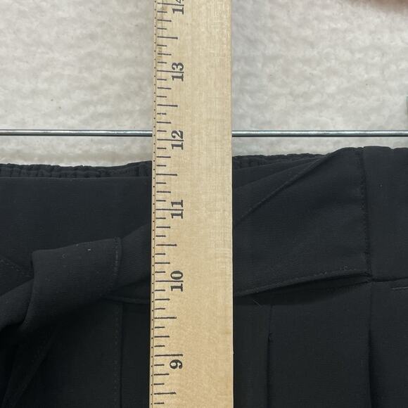 Lululemon Pants Womens 2 Black Noir Crop Wide Leg Waist Tie Mid Rise Pleated - Picture 8 of 10